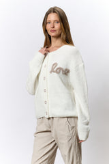 LOVE קרדיגן כפתורים