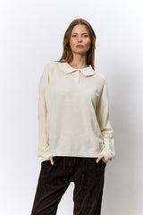 טופ מפוספס שינה צווארון