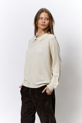 טופ מפוספס שינה צווארון