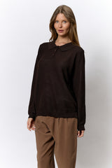 טופ מפוספס שינה צווארון