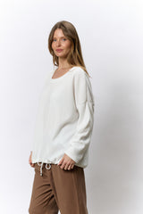 טופ ניקי קטיפה שרוך