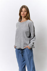 טופ ניקי קטיפה שרוך