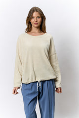 טופ ניקי קטיפה שרוך