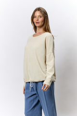 טופ ניקי קטיפה שרוך