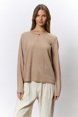 סריג ניקי כפתור זהב