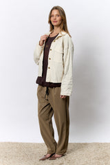 ג'קט קורדרוי כפתורי זהב