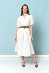 שמלה מכופתרת+חגורה