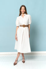 שמלה מכופתרת+חגורה