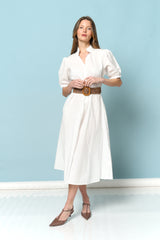 שמלה מכופתרת+חגורה