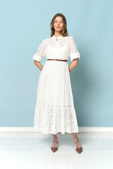 שמלה מקסי תחרה