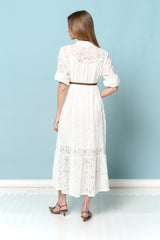 שמלה מקסי תחרה