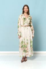 שמלה טנסל פרחים+וולאן