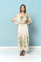 שמלה טנסל פרחים+וולאן