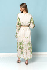 שמלה טנסל פרחים+וולאן