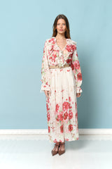 שמלה טנסל פרחים+וולאן