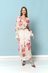 שמלה טנסל פרחים+וולאן