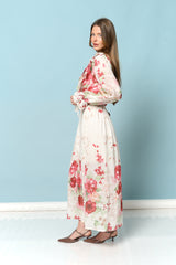 שמלה טנסל פרחים+וולאן