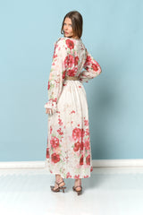 שמלה טנסל פרחים+וולאן