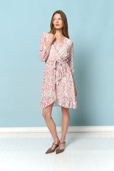 שמלה שיפון מעטפת פרחונית