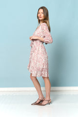 שמלה שיפון מעטפת פרחונית