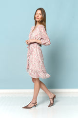 שמלה שיפון מעטפת פרחונית