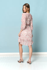 שמלה שיפון מעטפת פרחונית