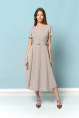 שמלת סקובה שילוב חגורה