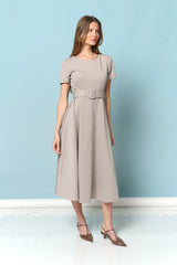 שמלת סקובה שילוב חגורה