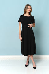 שמלת סקובה שילוב חגורה