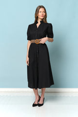 שמלה מכופתרת+חגורה