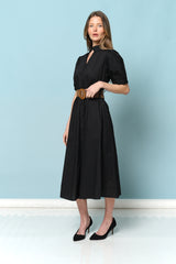 שמלה מכופתרת+חגורה