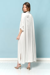 שמלת סאטן כפתורים