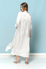 שמלת סאטן כפתורים