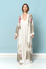 עליונית סאטן פרחוני