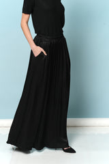 חצאית גומי סאטן כיסים