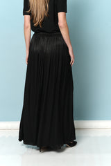 חצאית גומי סאטן כיסים