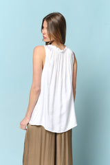 טופ סאטן כיווץ צווארון אדל