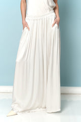 חצאית גומי סאטן כיסים