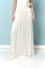 חצאית גומי סאטן כיסים