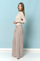 מכנס חגורת סאטן