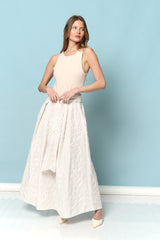 חצאית פרח סאטן