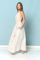 חצאית פרח סאטן