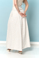 חצאית פרח סאטן