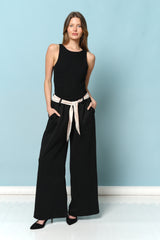 מכנס חגורת סאטן