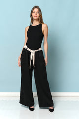 מכנס חגורת סאטן