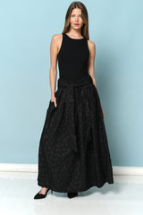 חצאית פרח סאטן