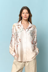 מכופתרת סאטן פרחים