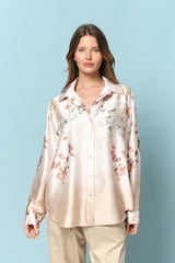 מכופתרת סאטן פרחים