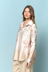 מכופתרת סאטן פרחים