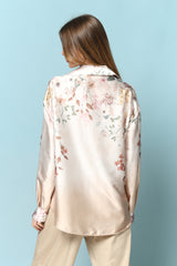 מכופתרת סאטן פרחים